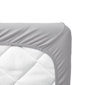 Tinynord bamboo fitted sheet 60x120cm, Grey - Tinynord