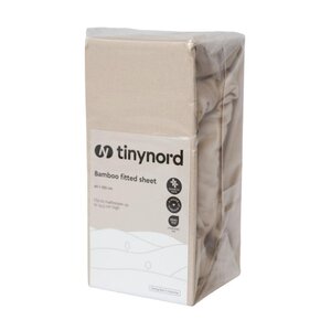 Tinynord bamboo fitted sheet 60x120cm, Beige - Tinynord