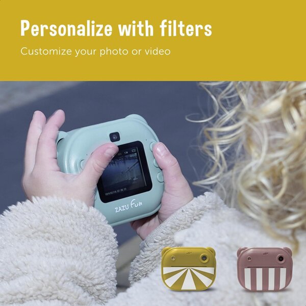 Zazu Fun Digital Camera for Kids with Printer Yellow - Zazu
