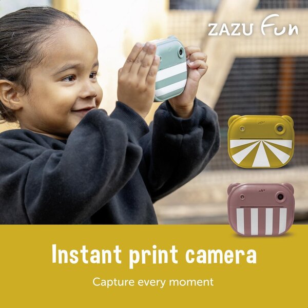 Zazu Fun Digital Camera for Kids with Printer Yellow - Zazu