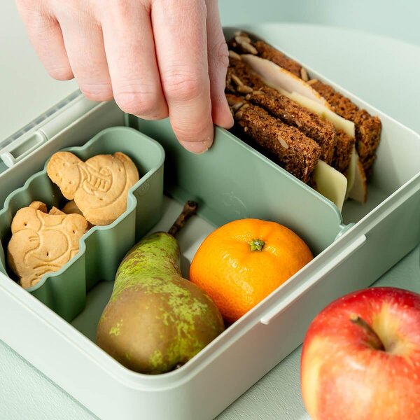 Done by Deer lunch box with divider Playground Green - Done by Deer