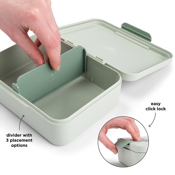 Done by Deer lunch box with divider Playground Green - Done by Deer