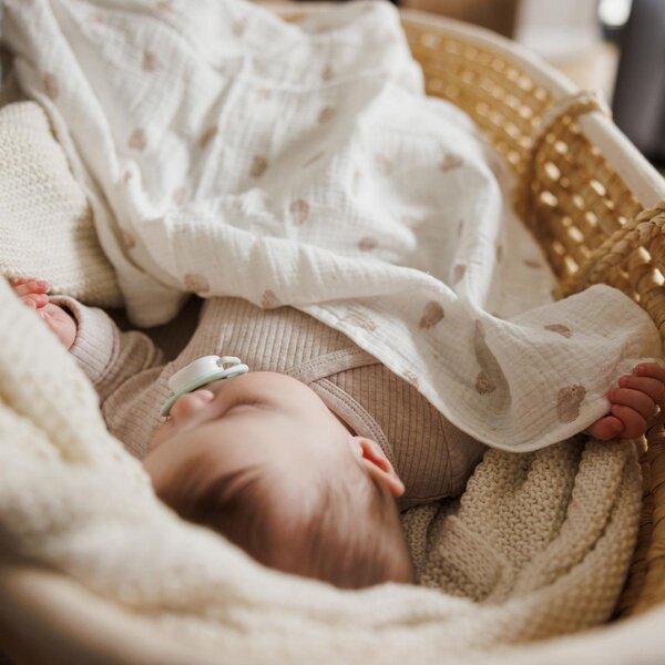 BabyOno crinkled muslin diapers 70x70cm, Beige 3pcs  - BabyOno