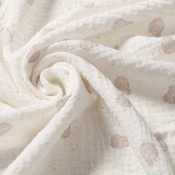 BabyOno crinkled muslin diapers 70x70cm, Beige 3pcs  - BabyOno