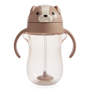 Munchkin бутылочка с соломинкой 296ml Dog Beige - Munchkin