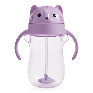 Munchkin бутылочка с соломинкой 296ml Cat Pink - Munchkin
