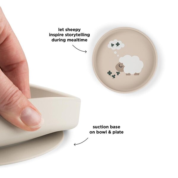 Done by Deer тарелка Silicone Tiny farm Sand - Done by Deer