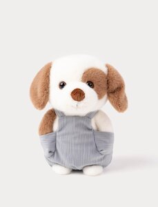 Teddykompaniet мягкая игрушка 22cm, Dog with Dungarees  - Teddykompaniet