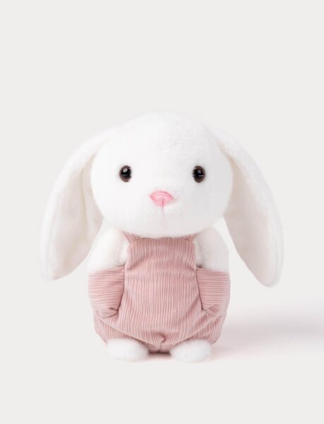 Teddykompaniet мягкая игрушка 22cm, Bunny with Dungarees White - Teddykompaniet