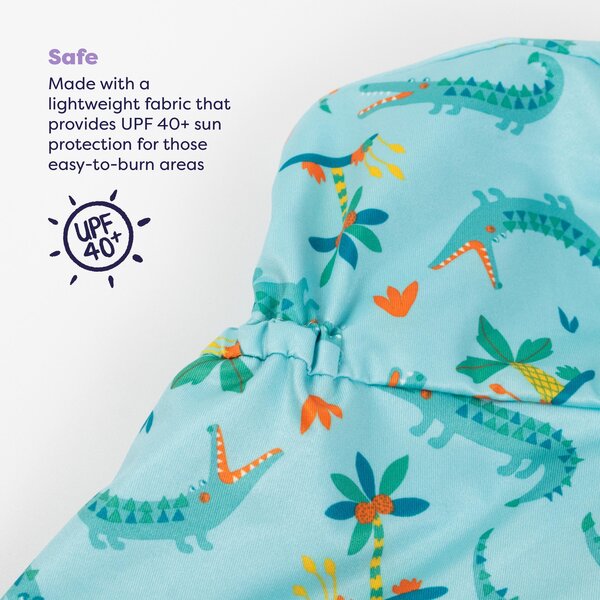 Bambino Mio Reversible Swim Hat 
0-12M, Crafty Croc - Bambino Mio