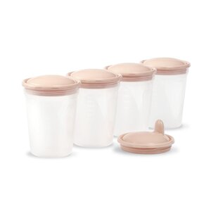 BabyOno Baby food container 4-pack, beige - BabyOno