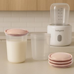 BabyOno Baby food container 4-pack, beige - BabyOno