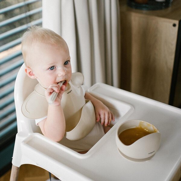 BabyOno silicone flexible spoon Beige - BabyOno