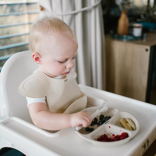 BabyOno silicone flexible spoon Beige - BabyOno