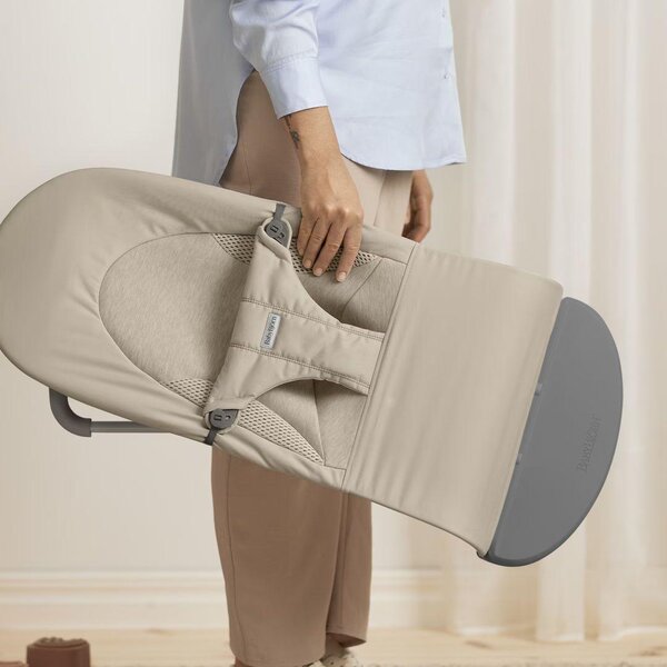 BabyBjörn BB Bouncer Balance Soft,Sand Grey, Tri-Fabric - BabyBjörn