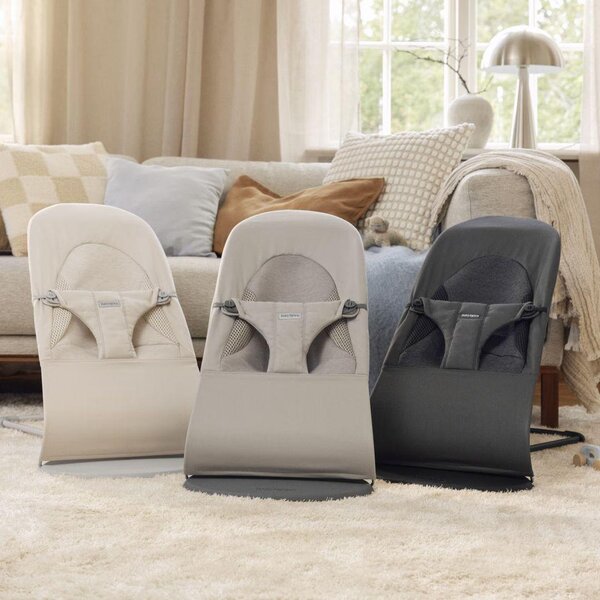 BabyBjörn BB Bouncer Balance Soft,Sand Grey, Tri-Fabric - BabyBjörn