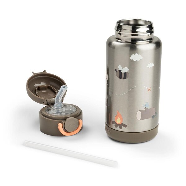 Done by Deer Insulated straw bottle 340ml, Tiny trails Sand - Done by Deer