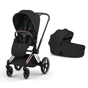 Cybex Priam Style vankrikomplekt Sepia Black, Rose Gold raam - Cybex