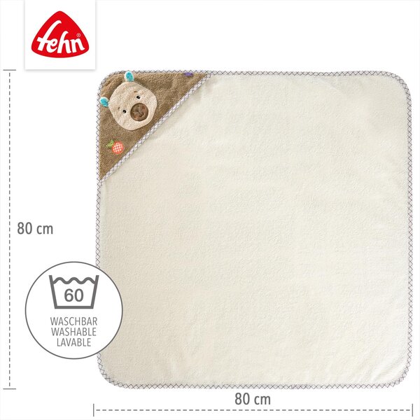Fehn kapuutsiga vannirätik 80x80cm, Kapibaara - Fehn