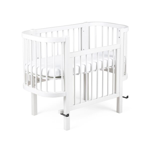 Sebra Bedside Crib, Classic White - Sebra