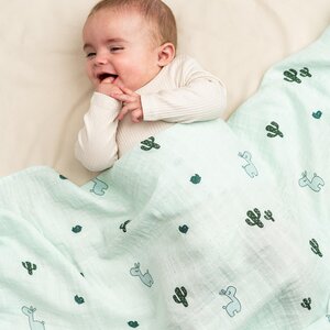 Done by Deer Swaddle 120x120cm, Lalee Blue - Done by Deer