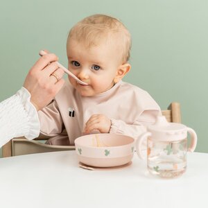 Done by Deer Sleeved pocket bib, Tiny farm Powder - Done by Deer