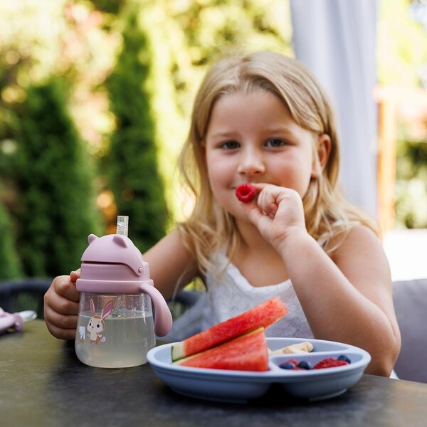 BabyOno Sippy cup with weighted straw 270ml, Pink - BabyOno