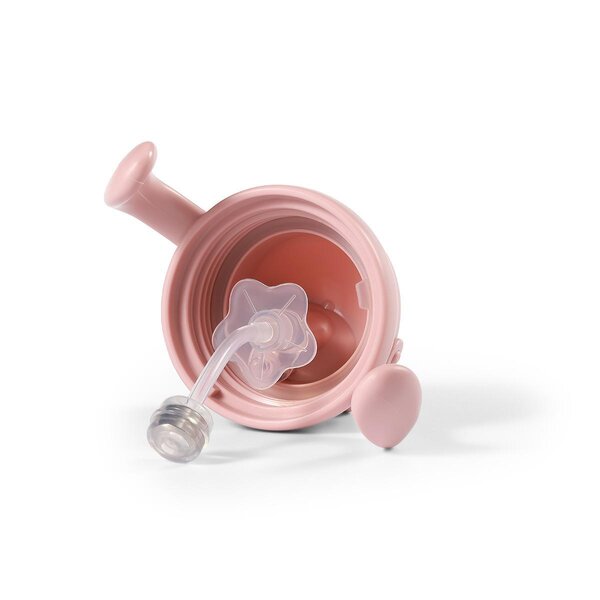 BabyOno Sippy cup with weighted straw 270ml, Pink - BabyOno