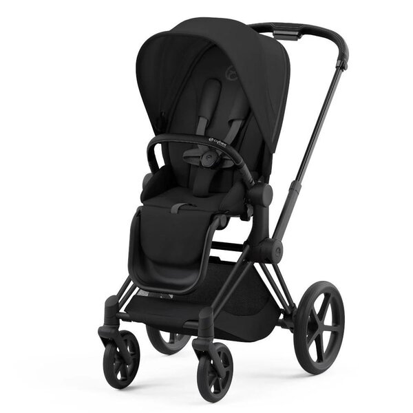 Cybex Priam V4 stroller set Spring Blossom-Sepia Black, Frame Matt Black - Cybex