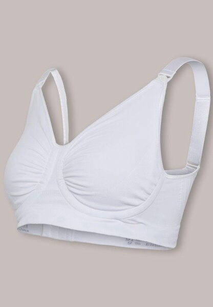 Carriwell Seamless nursing Bra with Carri-Gel S, White  - Carriwell