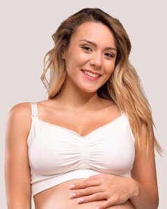 Carriwell Seamless Organic Nursing Bra, S black - Carriwell