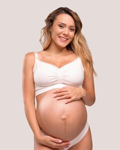 Carriwell Seamless Organic Nursing Bra, S black - Carriwell