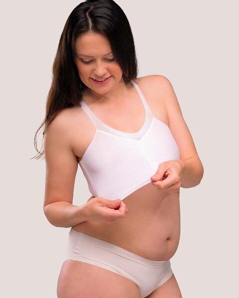 Carriwell Comfort Organic Bra, S White - Carriwell